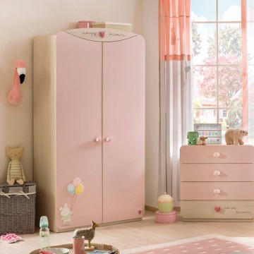 Baby Girl 2 Door Wardrobe